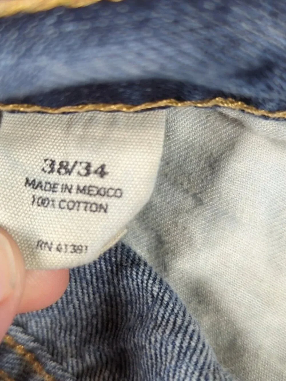 Polo Ralph Lauren Jeans Men's 38x34 (Fit 38x33) Blue Denim Authentic Dungarees